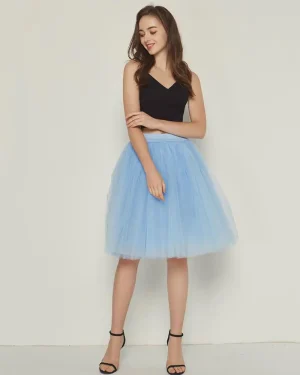 Jupe Tulle Bleu Ciel