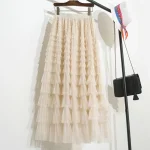 Jupe Longue Volant Tulle