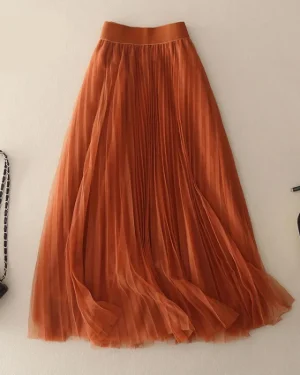 Jupe Tulle Terracotta