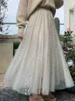 Jupe Tulle Pailleté Femme