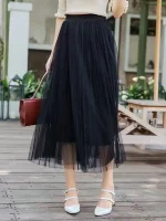 Jupe Longue Tulle Noir