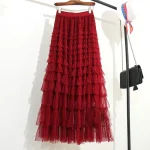 Jupe Longue Volant Tulle