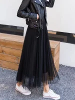 Jupe Longue Tulle Noir