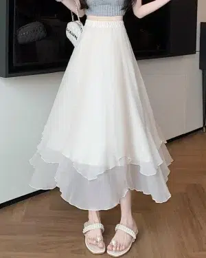 Jupe Plissée Blanche