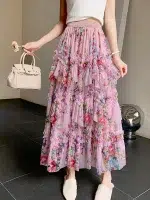 Jupe Froissée Rose