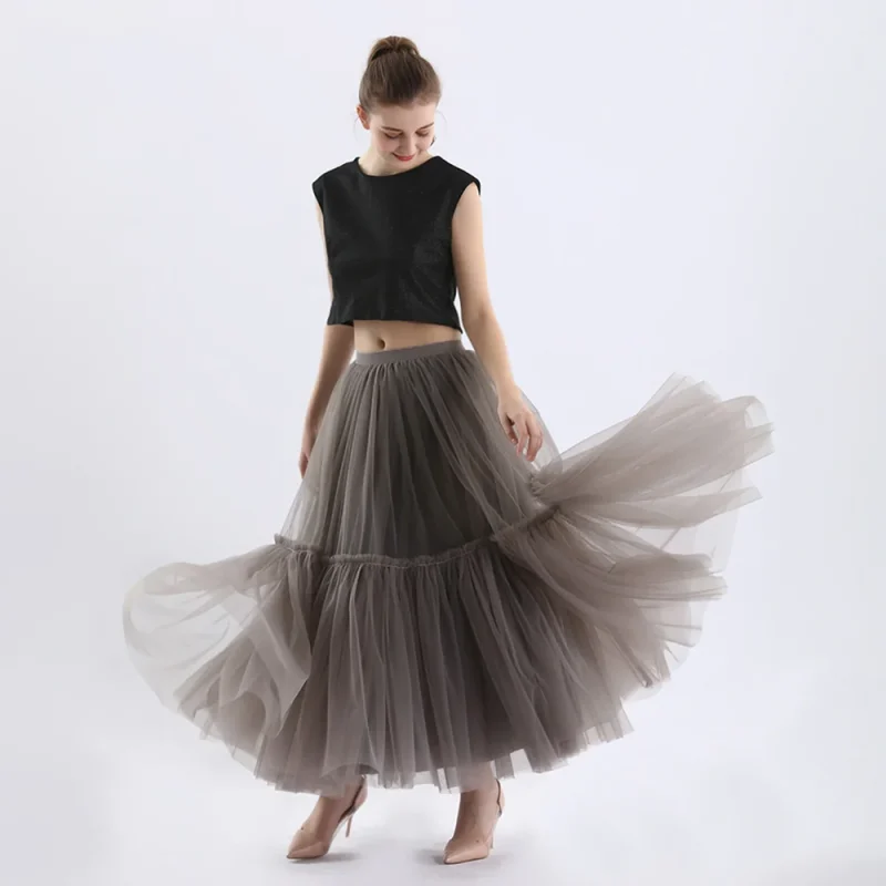 Jupe Tulle Grise