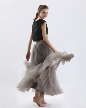 Jupe Tulle Grise