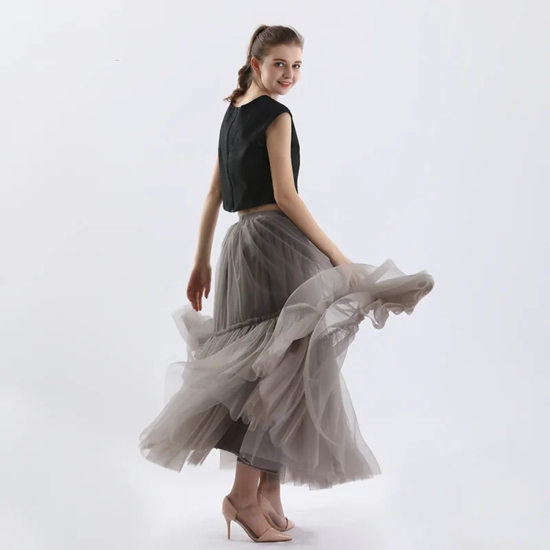Jupe Tulle Grise