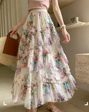 Jupe Tulle Fleurie