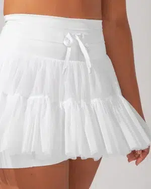 Jupe Tulle Courte Blanche