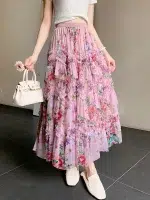 Jupe Froissée Rose