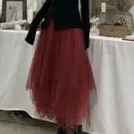 Jupe Tulle Bordeaux