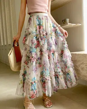 Jupe Tulle Fleurie Jupe Tulle Fleurie